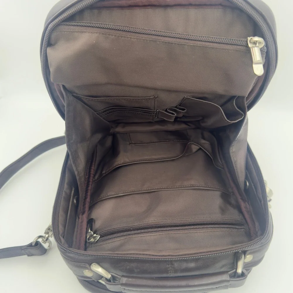 Osgoode Marley Leather Messenger Crossbody Bag Brown Medium